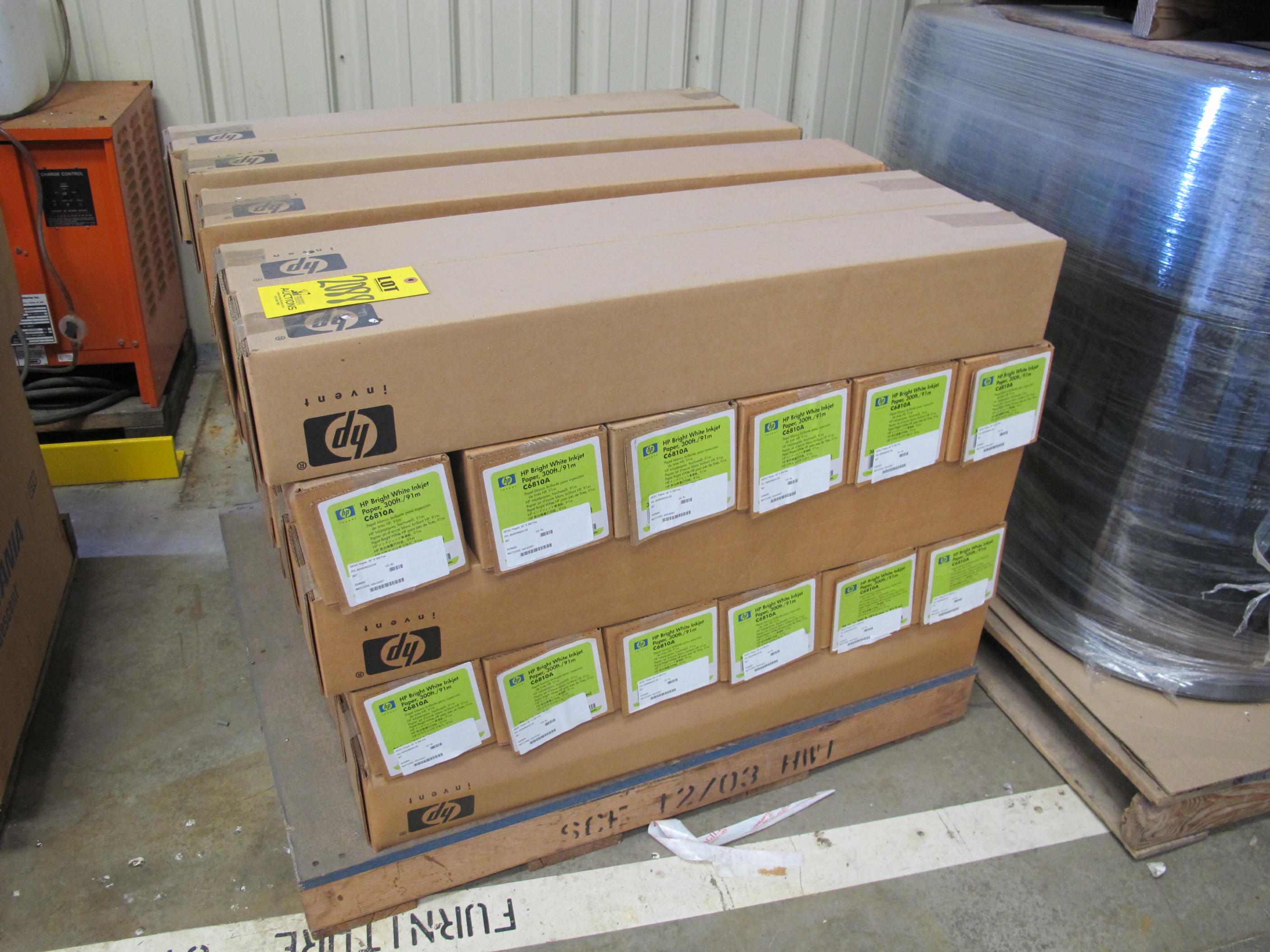 LOT (29) PAPERS, 36" X 300 FEET SIZE, HP INKJET KIND, BRIGHT WHITE COLOR (W-44) LOADING & HANDLING FEE $15-